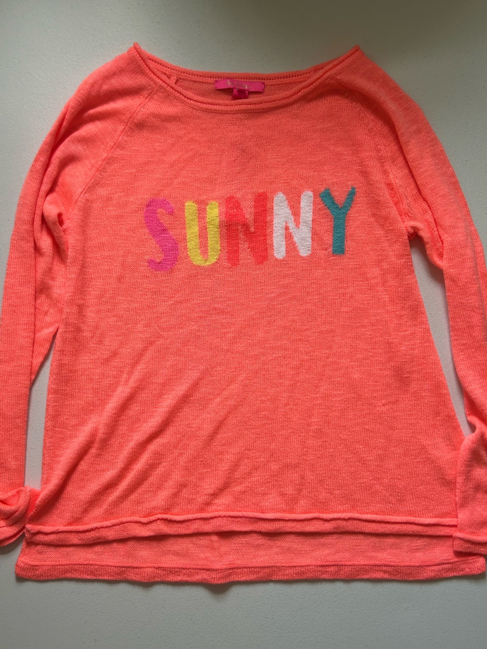 Lilly Pulitzer Coral Knit Top with Pink Label Sz L ***NWT